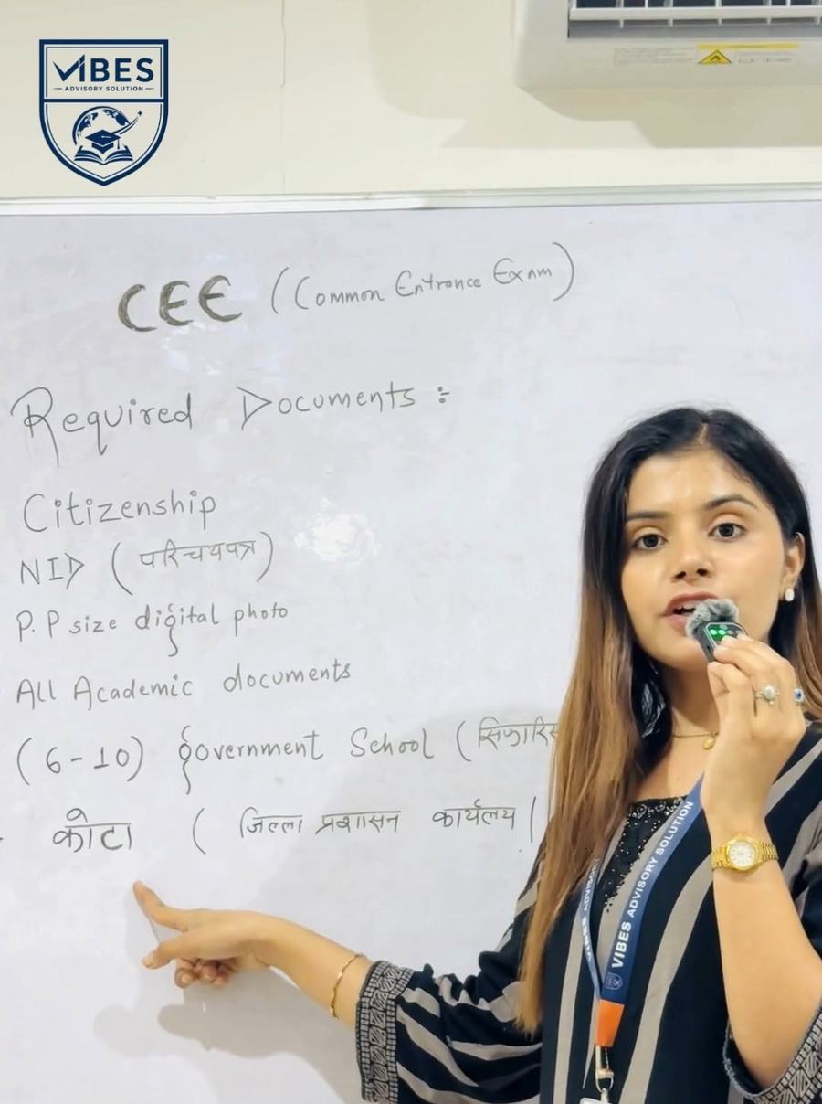 CEE document checklist on the office whiteboard